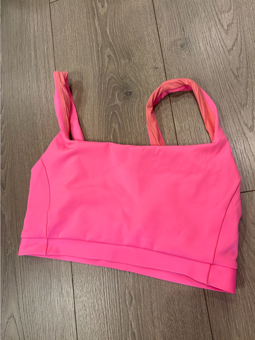 Left on Friday Swim Top Pink Size Large
